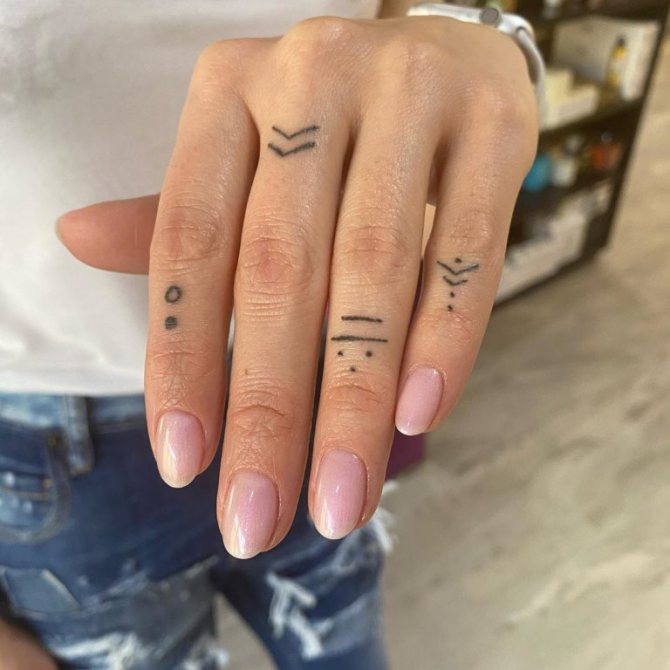 Tatouage de bandes sur le doigt