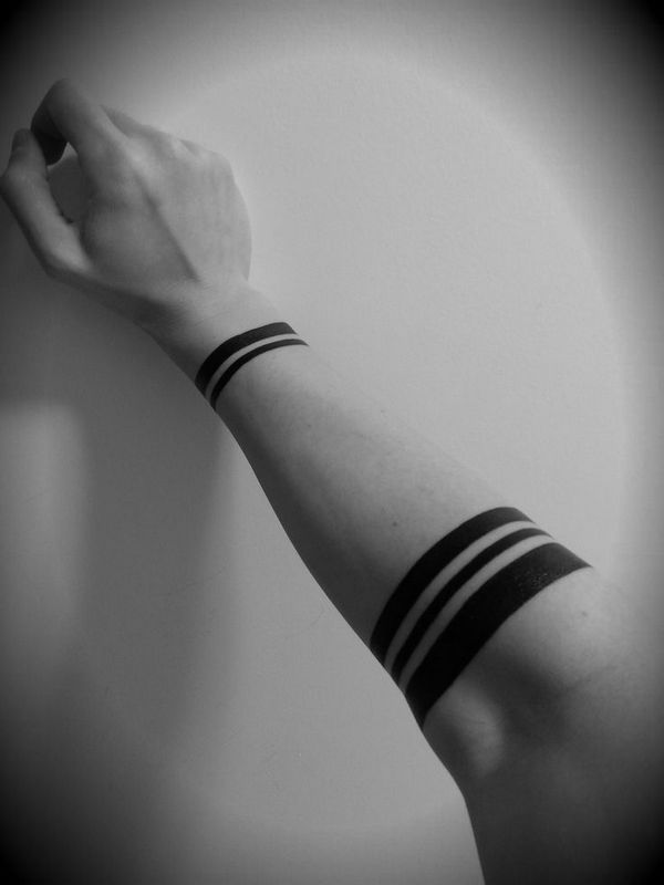 tatouage à rayures