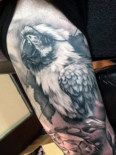 Tatouage d'un perroquet
