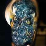 Tatouage de masque à gaz