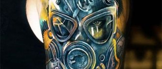 Masque à gaz pour tatouage