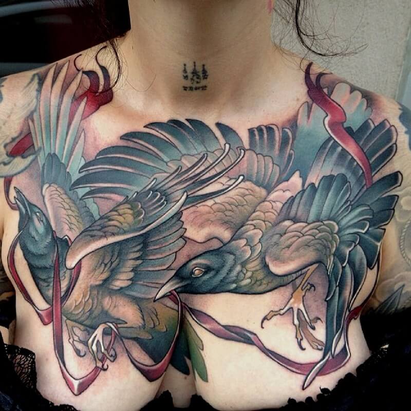 Tattoo a bird - Tatouer un oiseau sur ma poitrine