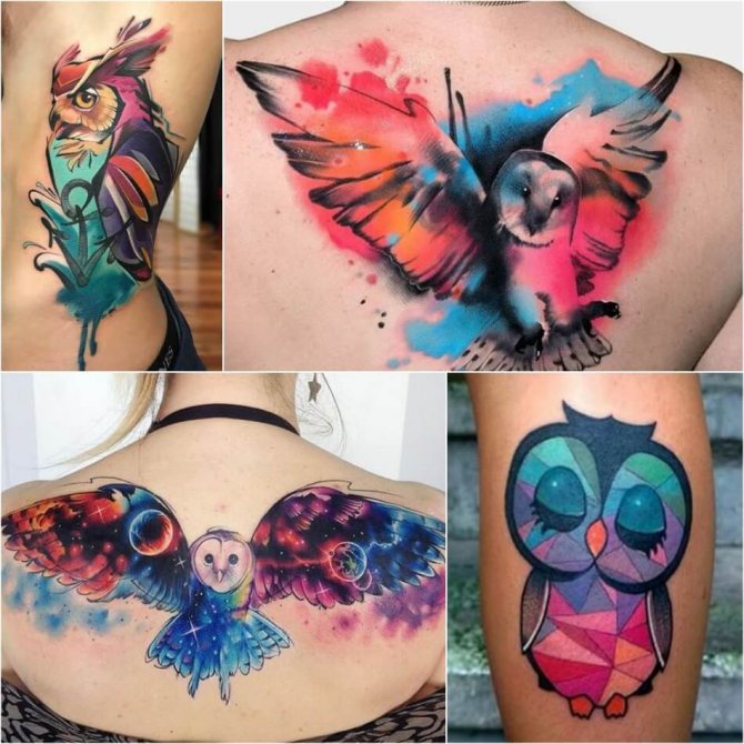 Tattoo oiseaux - Tattoo hibou - Tatouage d'un hibou