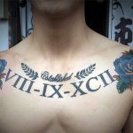 Tatouage de chiffres romains
