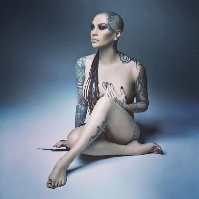 Tatouage de célébrités russes. Les tatouages des femmes. Partie 1