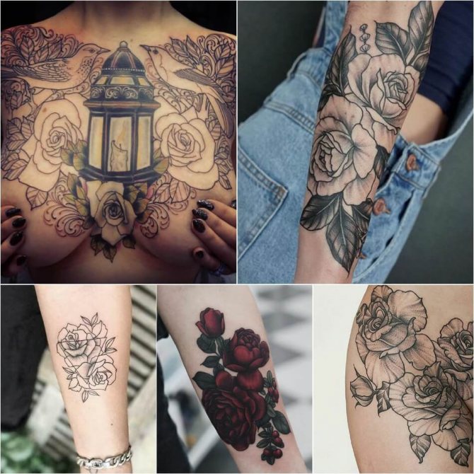 Tatouage Rose - Tatouage Rose pour filles - Tatouage Rose pour femmes