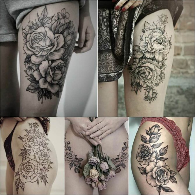 Rose de tatouage - Rose de tatouage pour les filles - Rose de tatouage pour les femmes