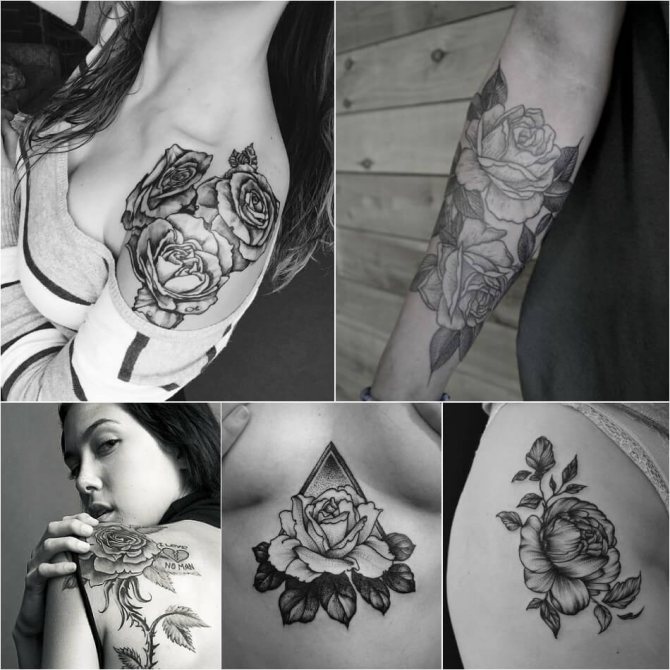 Rose de tatouage - Rose de tatouage pour les filles - Rose de tatouage pour les femmes