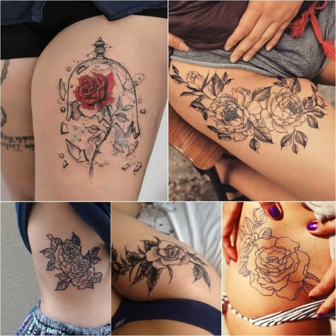 Rose de tatouage - Rose de tatouage pour les filles - Rose de tatouage pour les femmes