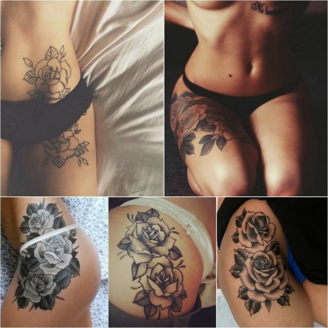 Rose de tatouage - Rose de tatouage pour les filles - Rose de tatouage pour les femmes