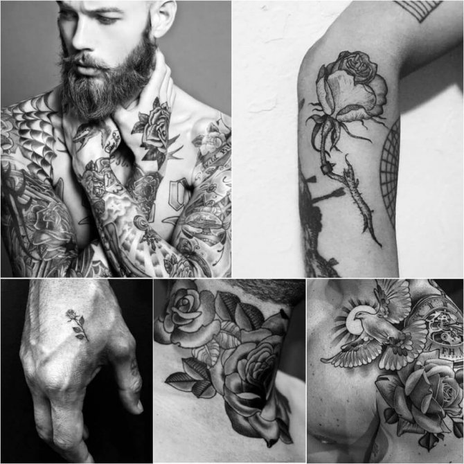 Rose de tatouage - rose de tatouage pour homme - rose de tatouage pour homme