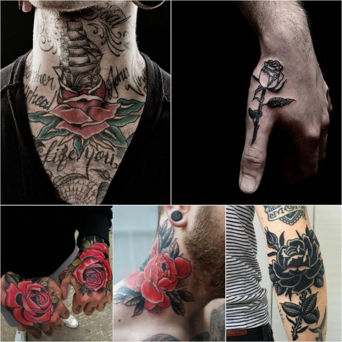 Tatouage rose - Tatouage rose masculin - Tatouage rose masculin