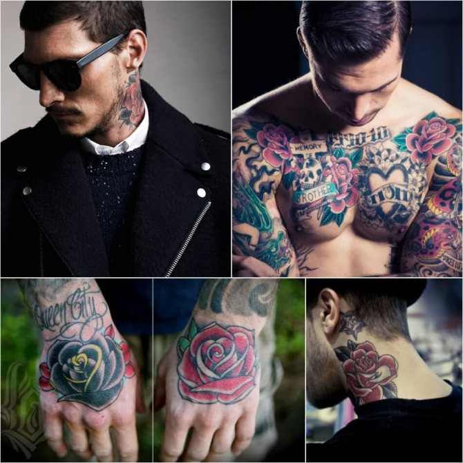 Tattoo Rose - Tatouage masculin de rose - Tatouage masculin de rose