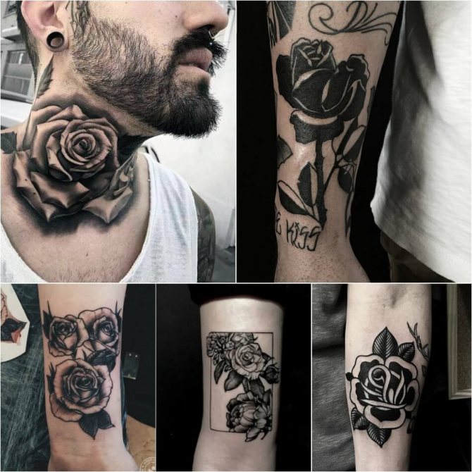 Tattoo rose - Signification de la couleur de la rose - Tattoo rose noir
