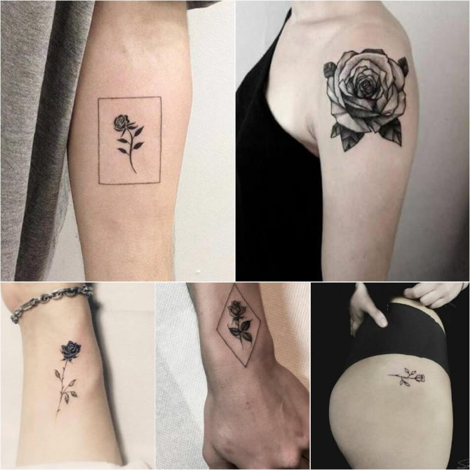 Tattoo rose - Signification de la couleur de la rose - Tattoo rose noir