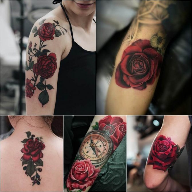 Tattoo rose - Tattoo rose signification de la couleur - Tattoo rose rouge