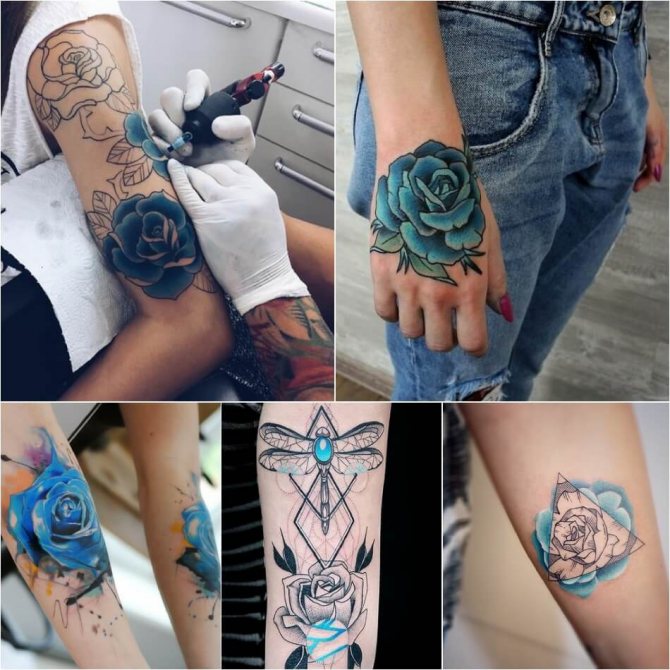 Tattoo rose - Tattoo rose signification de la couleur - Tattoo rose bleu