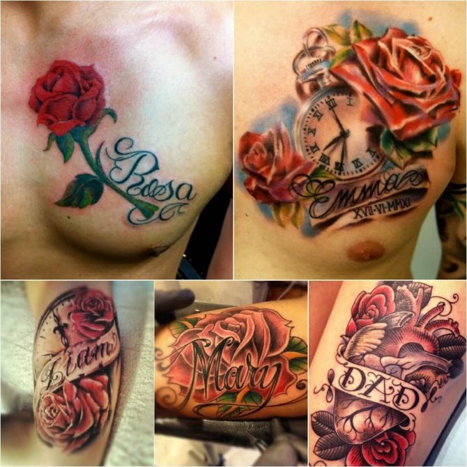 Tattoo Rose - Signification de Tattoo Rose - Tattoo Rose avec étiquette