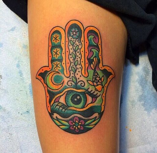Tatouage de la main de Fatima. Croquis, significations pour les filles, photos