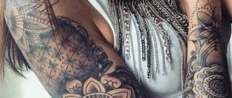 Photo d'une manche de tatouage pour filles