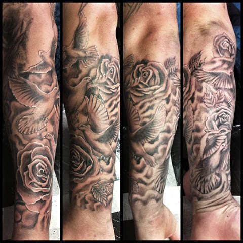 Manchon de tatouage nuages