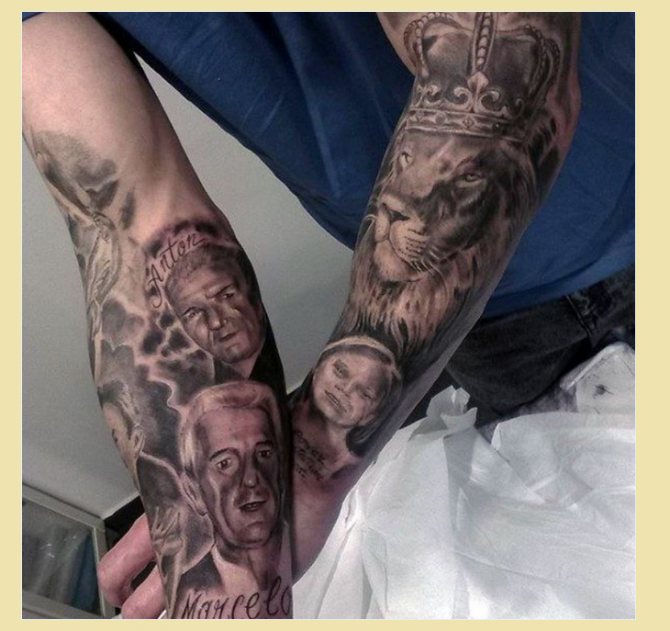 Famille de manchons de tatouage