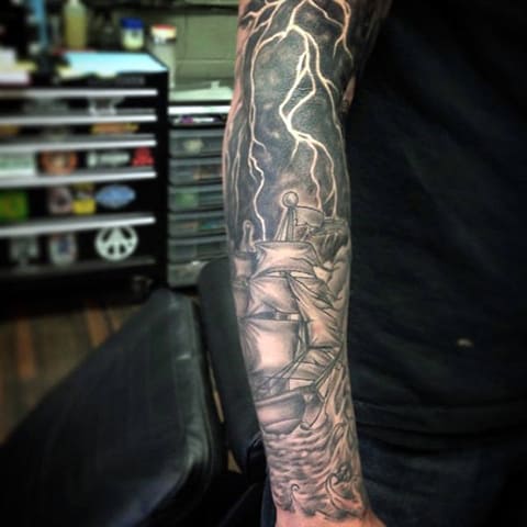 Manchon de tatouage avec fermeture éclair