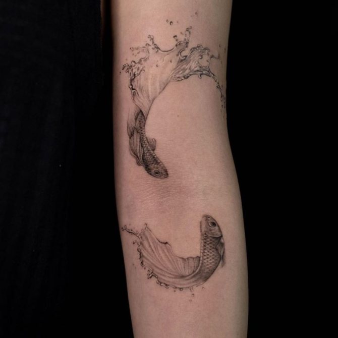tatouage de poisson pour les filles