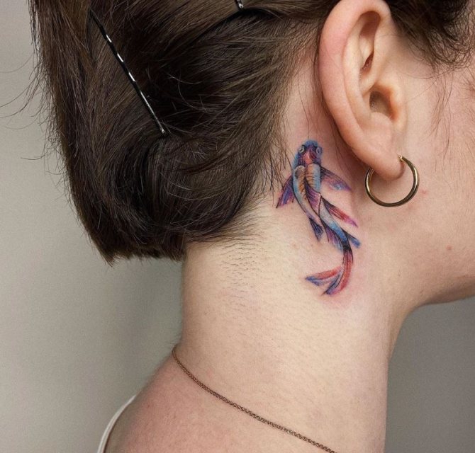 croquis de tatouage de poisson