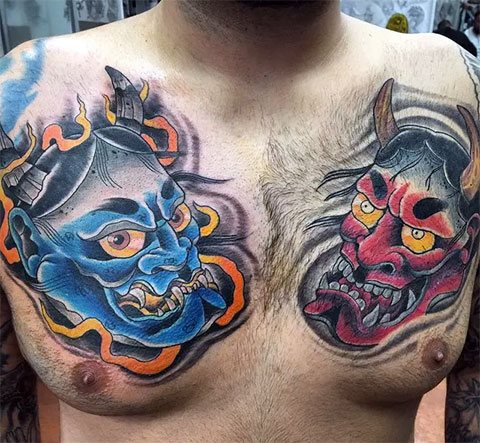 Tatouage avec des démons