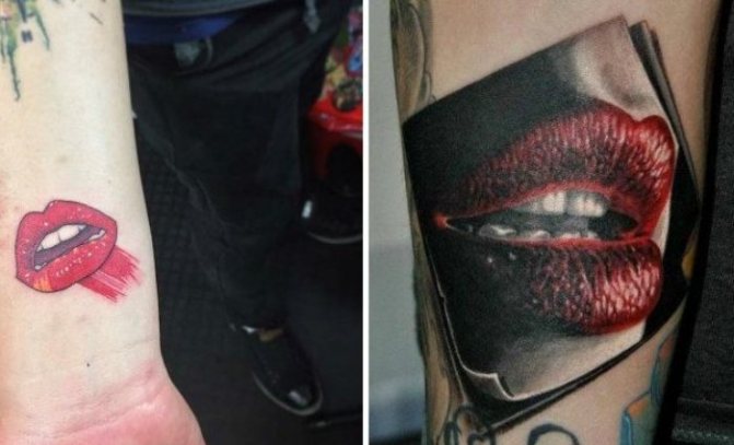 Tatouage d'une fille sur la main pour les hommes