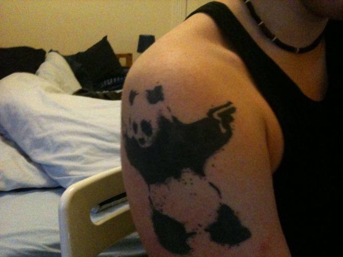 tatouage de panda
