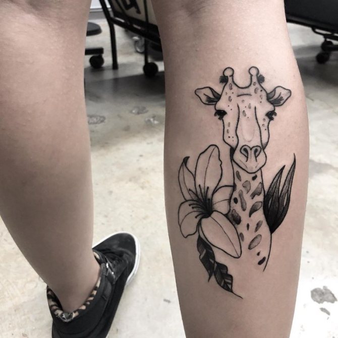 photo d'un tatouage avec des animaux