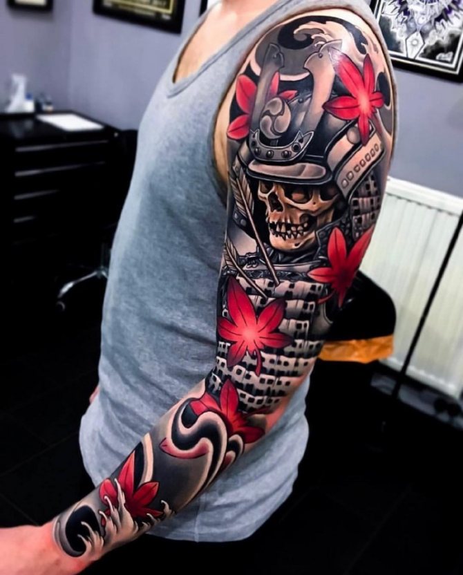croquis de samouraïs tatoués