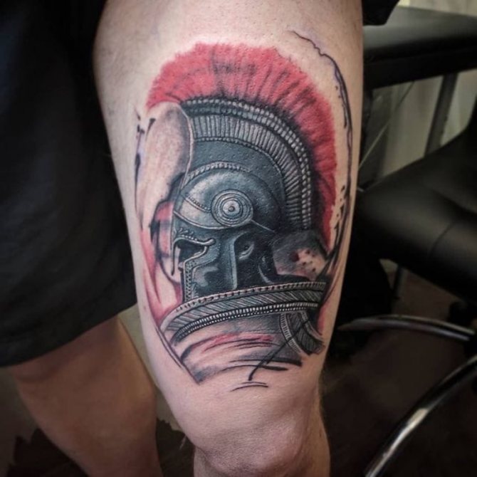 Signification du tatouage du casque de Spartiate