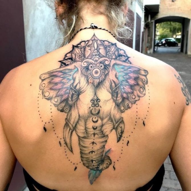 signification du tatouage d'un éléphant