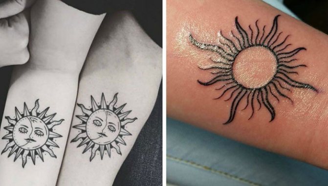 Tatouage du soleil