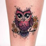 Tatouage d'une chouette