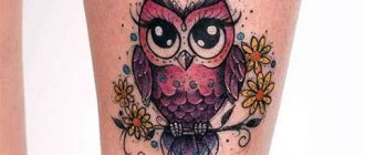 Tatouage d'une chouette