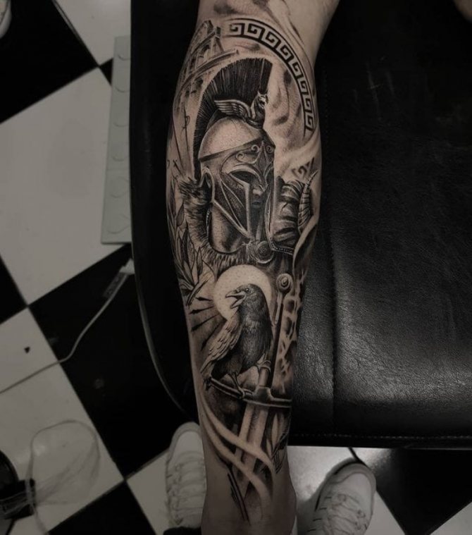 photo de spartiates tatoués