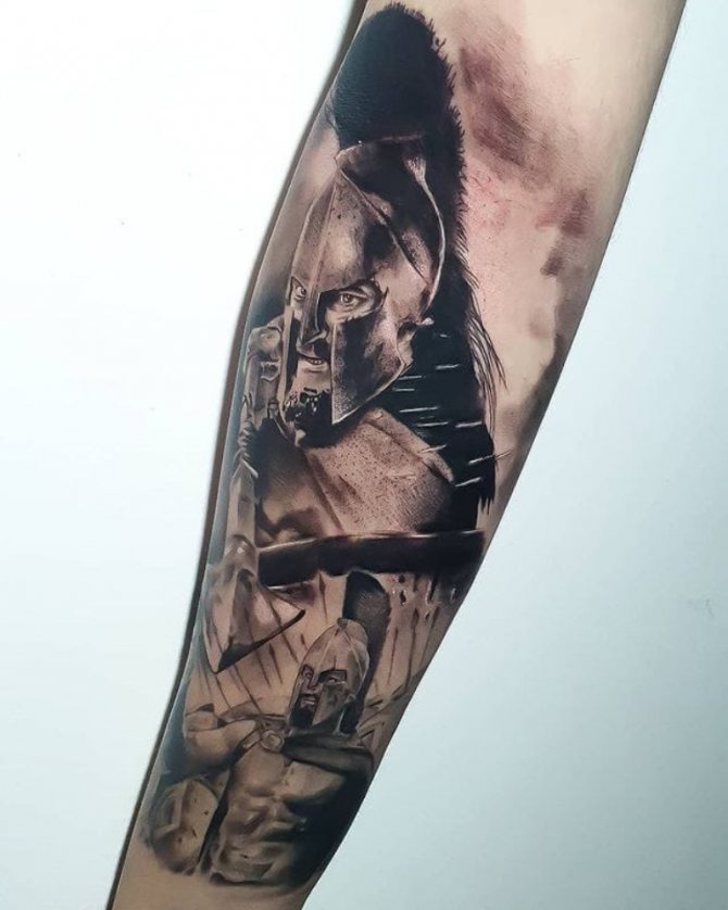 tatouage croquis de spartiates
