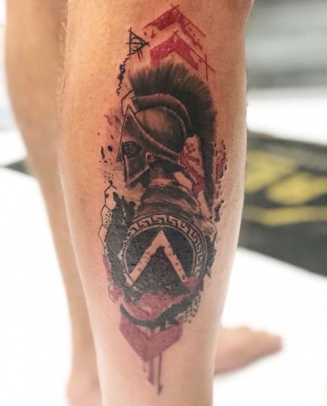tatouage Spartan sur un spawn