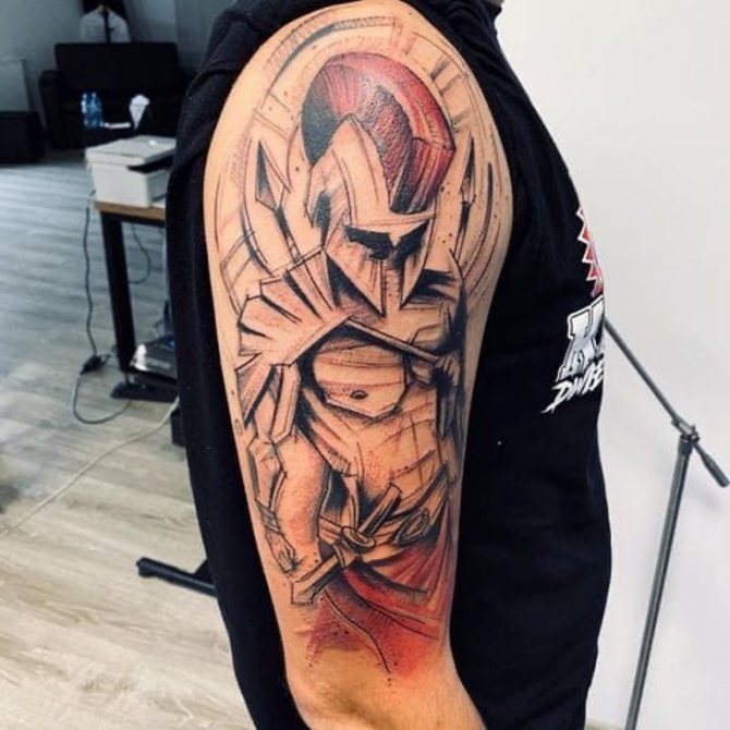 tatouage Spartiate
