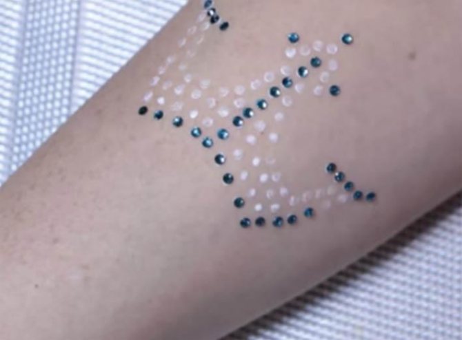 autocollant de tatouage en strass