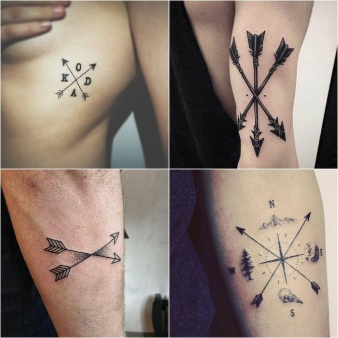 Tatouage de flèche - Tatouage de flèche - Signification de la flèche - Tatouage de flèche croisée