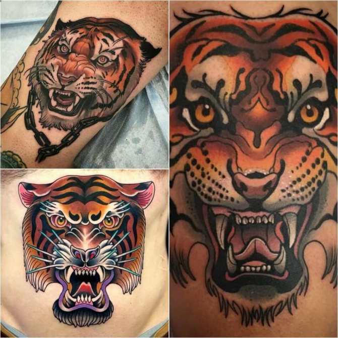 Tatouage tigre - tigre newskool tattoo - tigre newskool tattoo