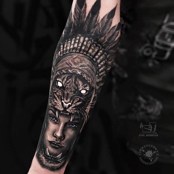 Tatouage d'un tigre pour les hommes