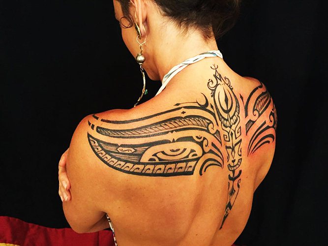 Tatouage trayble pour les filles. Signification, photos, croquis