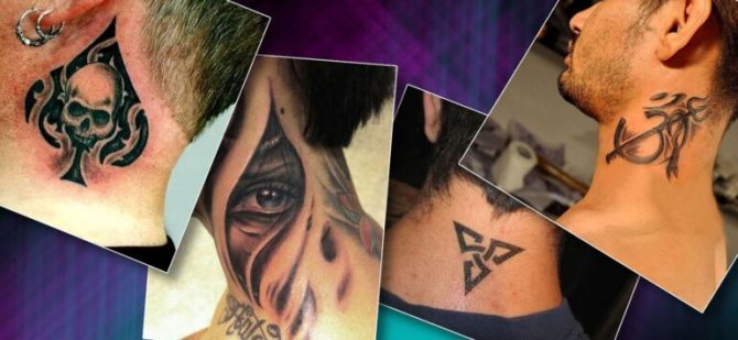 tatouage dans la région du cou