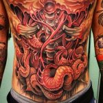 Tatouage dans le style Bioorganic. Photos, croquis, sens